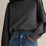 Lara | Cream Contrast-Trim Jumper