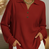 Elaine | Plain Collared Knit Jumper