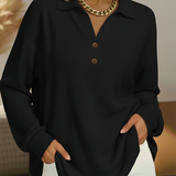Elaine | Plain Collared Knit Jumper