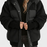 Lena | Camel Hooded Teddy Puffer Jacket