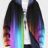 Lucy | Rainbow Gradient Hooded Zip Jacket