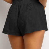 Luna | Button-Front High-Waist Shorts
