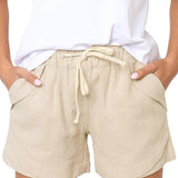 Luna | Button-Front High-Waist Shorts