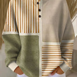 Heather | Green & Mustard Patchwork Jumper