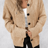 Maya | Navy Chunky Button Cardigan