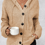 Maya | Navy Chunky Button Cardigan