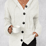Maya | Navy Chunky Button Cardigan
