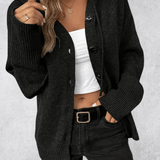 Maya | Navy Chunky Button Cardigan