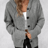 Maya | Navy Chunky Button Cardigan