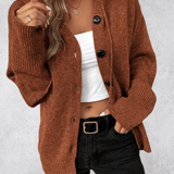 Maya | Navy Chunky Button Cardigan