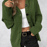 Maya | Navy Chunky Button Cardigan