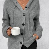 Maya | Navy Chunky Button Cardigan