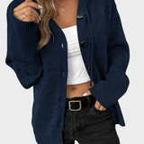 Maya | Navy Chunky Button Cardigan
