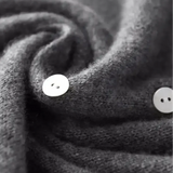 Maya | Charcoal Soft-Knit V-Neck Cardigan