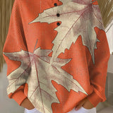 Marilyn | Orange Autumn Leaf Jumper