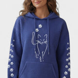 Melody | Black Cat Embroidered Hoodie
