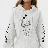 Melody | Black Cat Embroidered Hoodie