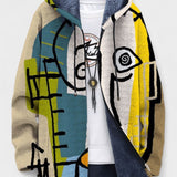 Marcia | Modern Art Hooded Zip Jacket