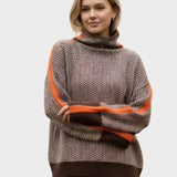 Marie | Herringbone Roll-Neck Jumper
