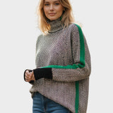 Marie | Herringbone Roll-Neck Jumper