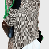 Marie | Herringbone Roll-Neck Jumper