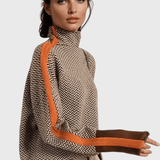 Marie | Herringbone Roll-Neck Jumper