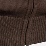 Mervyn | Brown Colour-Block Zip Cardigan
