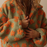 Matilda | Olive Floral Textured Jumper