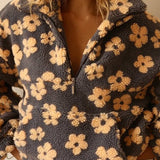 Matilda | Olive Floral Textured Jumper