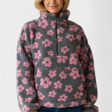 Matilda | Olive Floral Textured Jumper