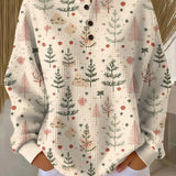 Sonia | Cream Winter Tree Jumper