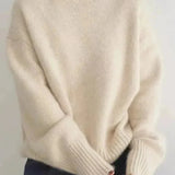 Meg | Ivory Roll-Neck Jumper