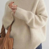Meg | Ivory Roll-Neck Jumper