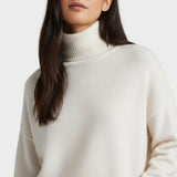 Meg | Ivory Roll-Neck Jumper