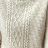 Millie | Blue Cable-Knit High-Neck Jumper