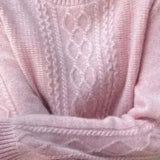 Millie | Blue Cable-Knit High-Neck Jumper
