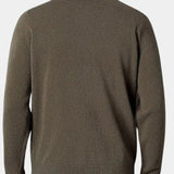 Oscar | Olive Zip-Front Knit Cardigan