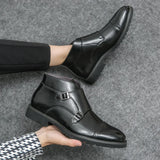 Rex | Brown Double Monk-Strap Boots