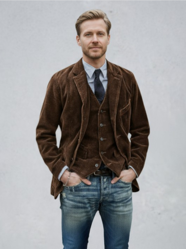 Robert | Brown Vintage Corduroy Jacket