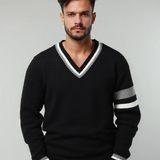 Ross | Black V-Neck Jumper