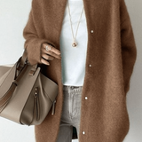 Rosie | Grey Open-Front Knit Cardigan