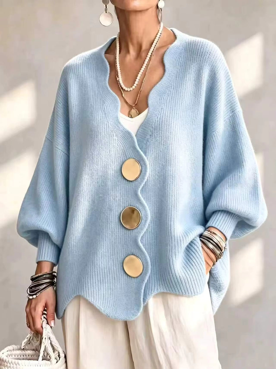 Carla | Loose Button Knit Cardigan