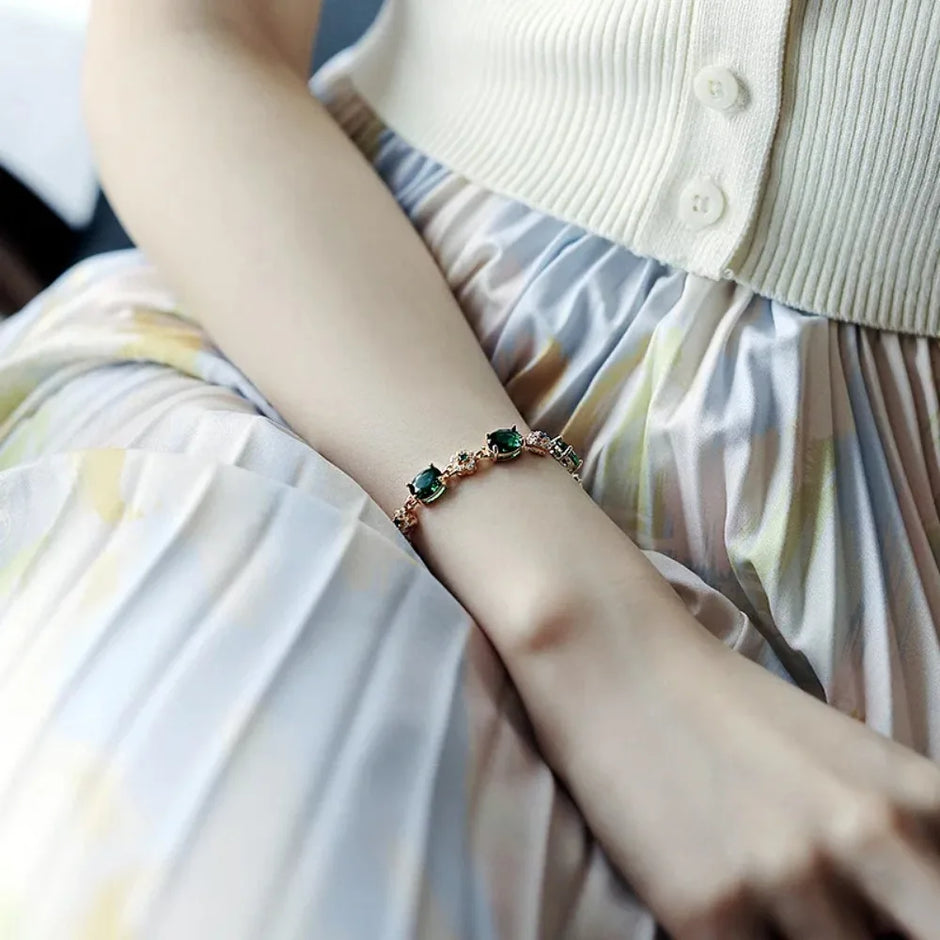 Aurora | Green Stone Bracelet