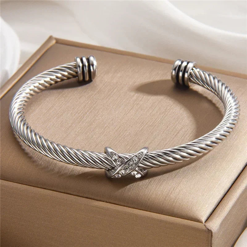 Lottie | Twisted Cable Cuff Bracelet