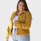 Selina | Mustard Fleece Jacket