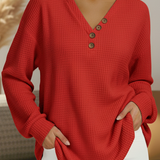 Wendy | Plain V-Neck Knit Jumper