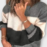Sofia | Olive Colour-Block Jumper