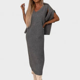 Tilly | Cowl-Neck Knit Top & Maxi Skirt Set