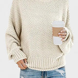 Vivien | Navy Textured Knit Jumper