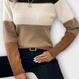 Violet | Grey Colour-Block Jumper